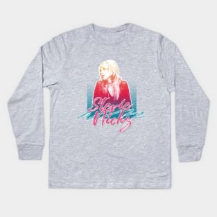 Stevie Nicks - Retro Vintage Styled Design #2 Kids Long Sleeve T-Shirt